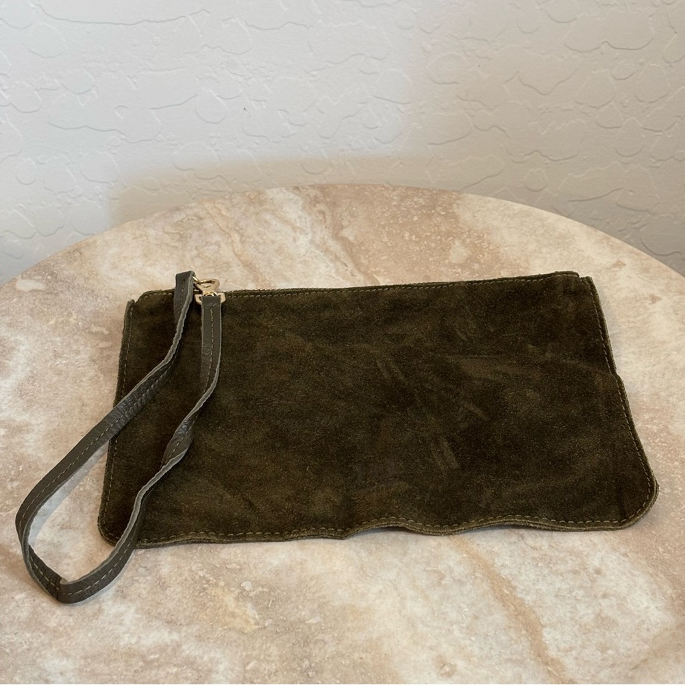 Haute Hippie suede wristlet